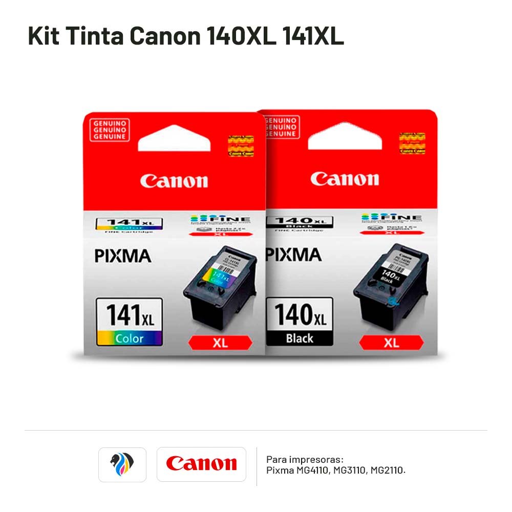 KIT TINTA CANON 140XL 141XL
