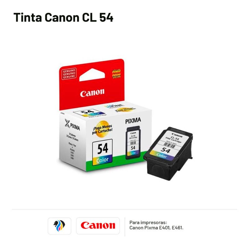 Tinta Canon CL 54 Tricolor para Pixma E401 E461 Nuevo