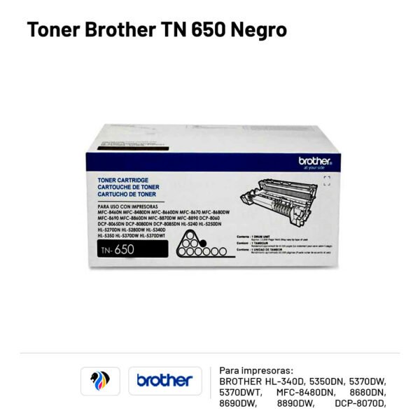 TONER BROTHER TN 650 Negro