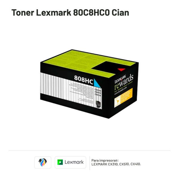 TONER LEXMARK 80C8HC0
