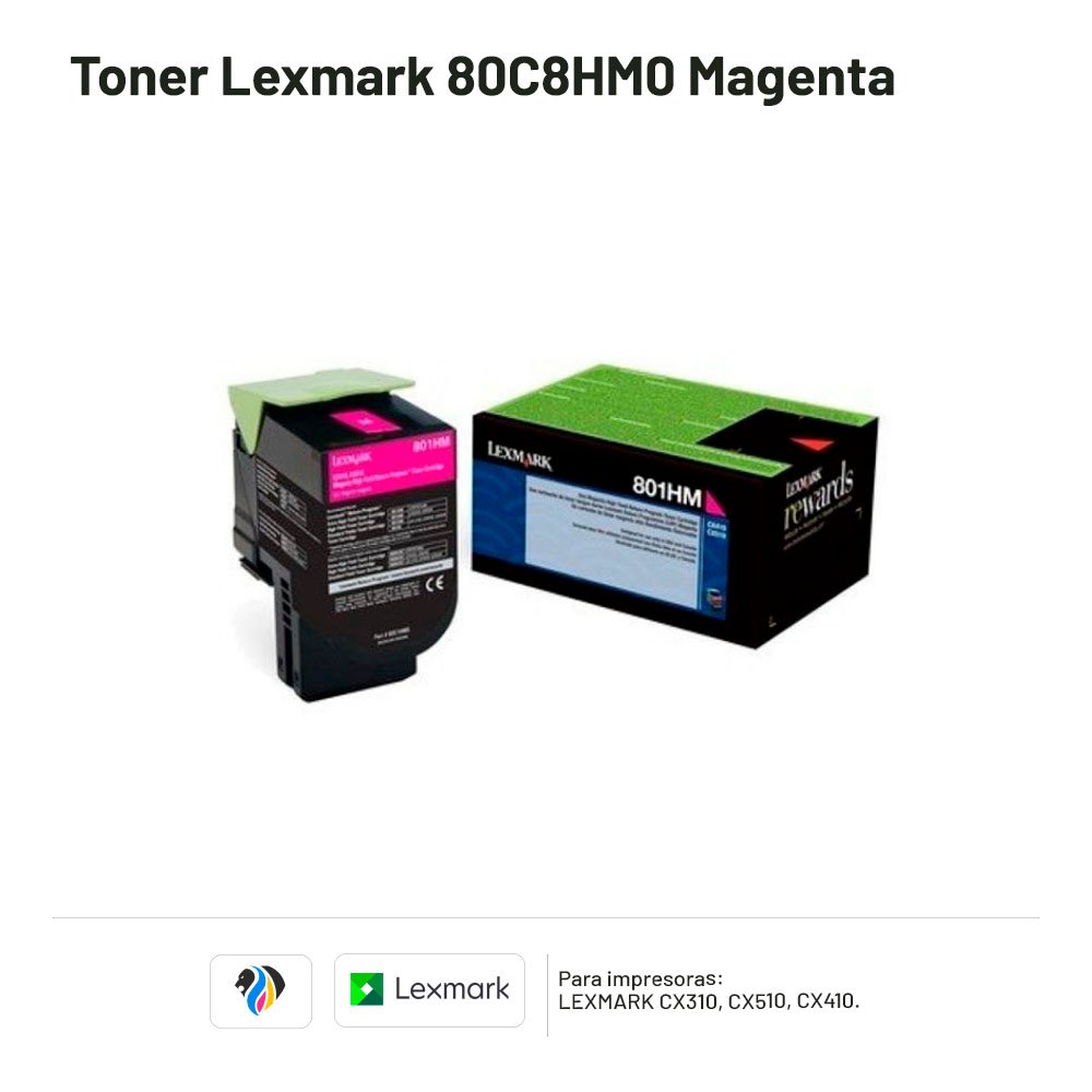 TONER LEXMARK 80C8HM0