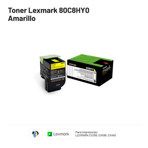 TONER LEXMARK 80C8HY0