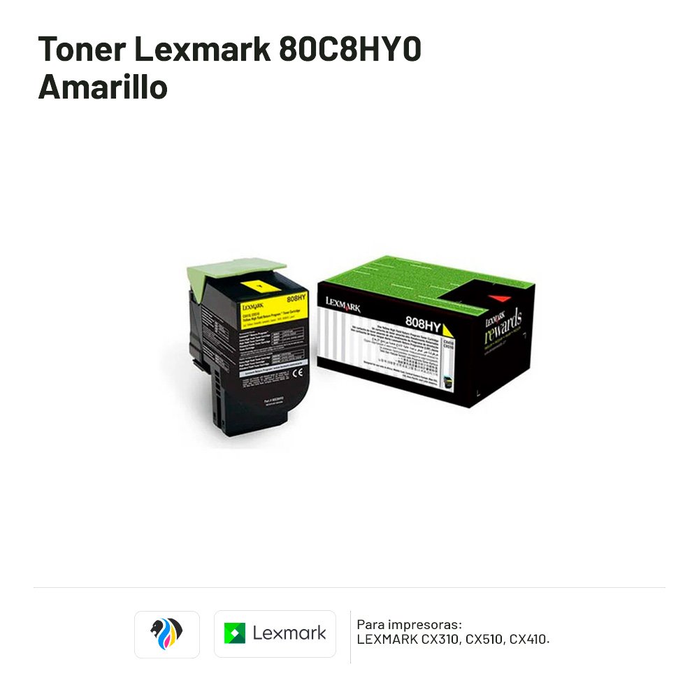 TONER LEXMARK 80C8HY0