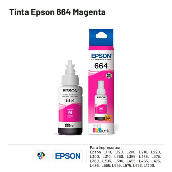 Tinta EPSON 664 MAGENTA