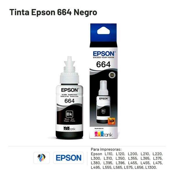 Tinta Epson 664 Negro