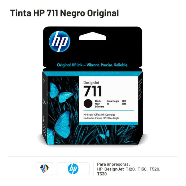 TINTA HP 711 Negro