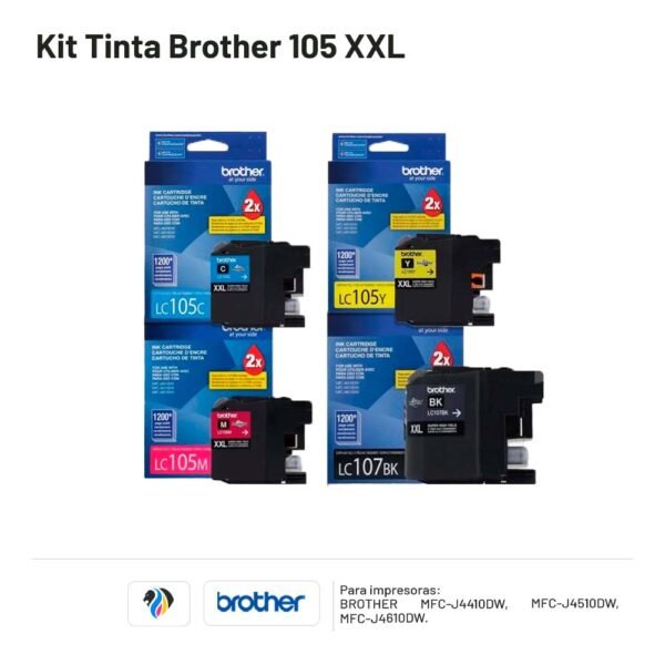 KIT TINTA BROTHER 105 XXL