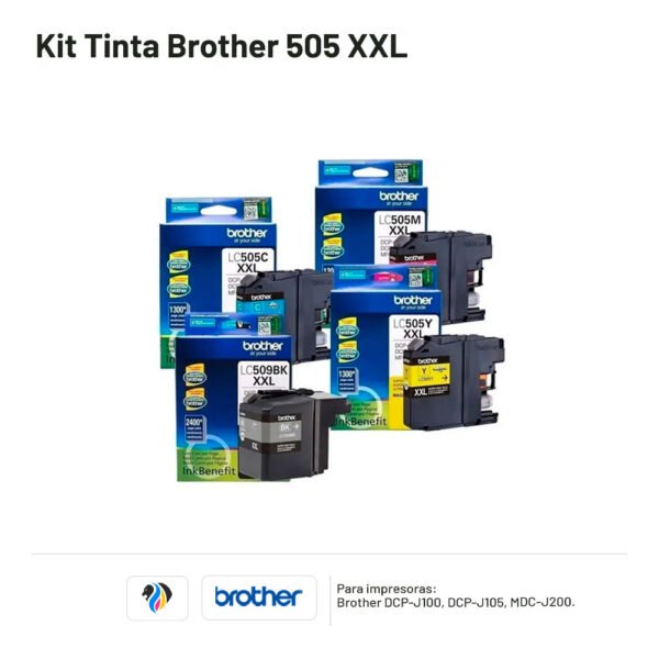 KIT TINTA BROTHER 505 XXL