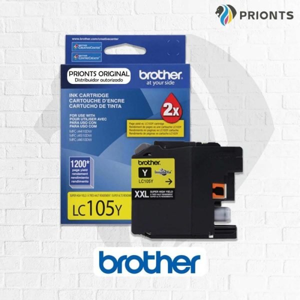 TINTA BROTHER 105 XXL Amarillo 4510 4610 4410
