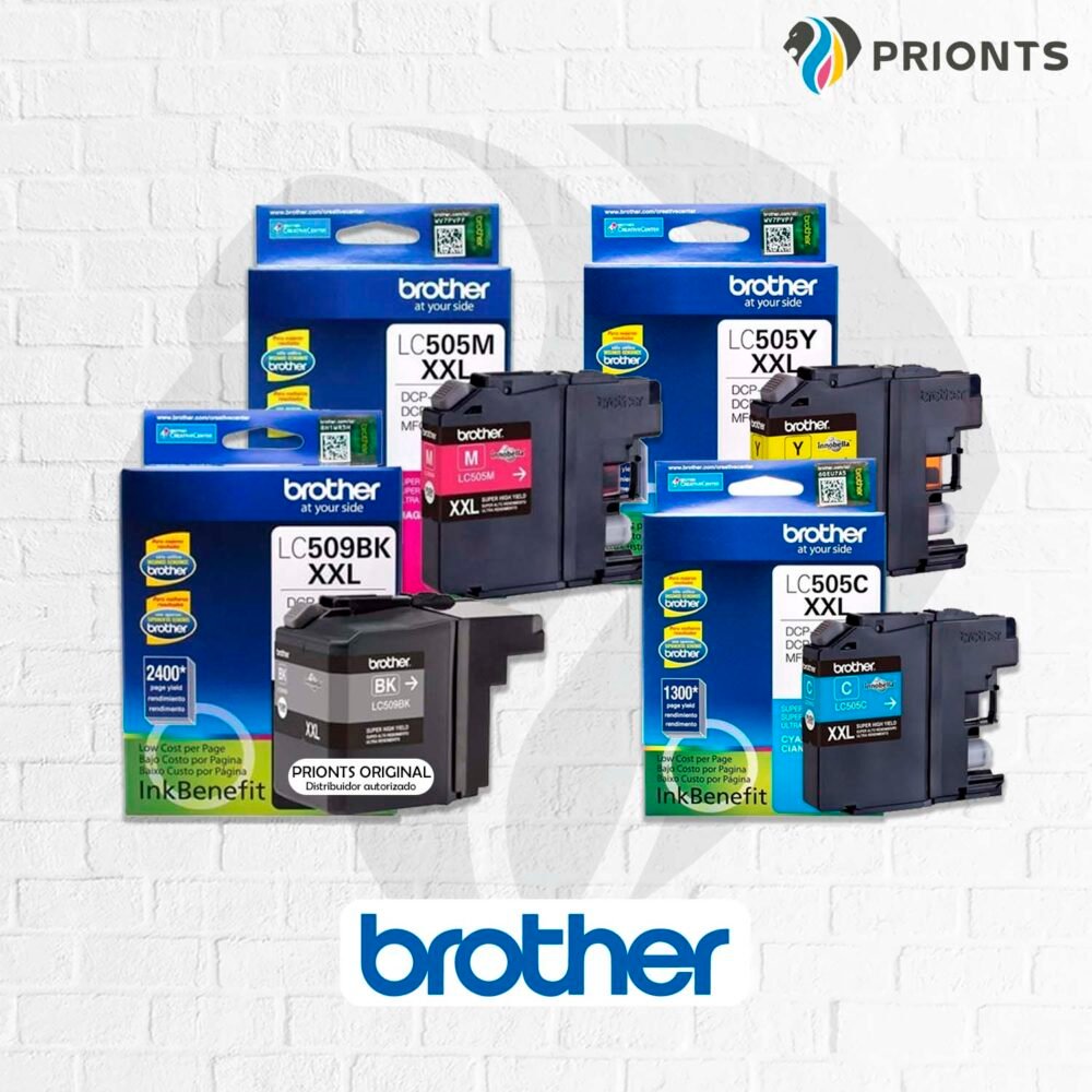 KIT TINTA BROTHER 505 XXL PARA DCP-J100, DCP-J105, MDC-J200