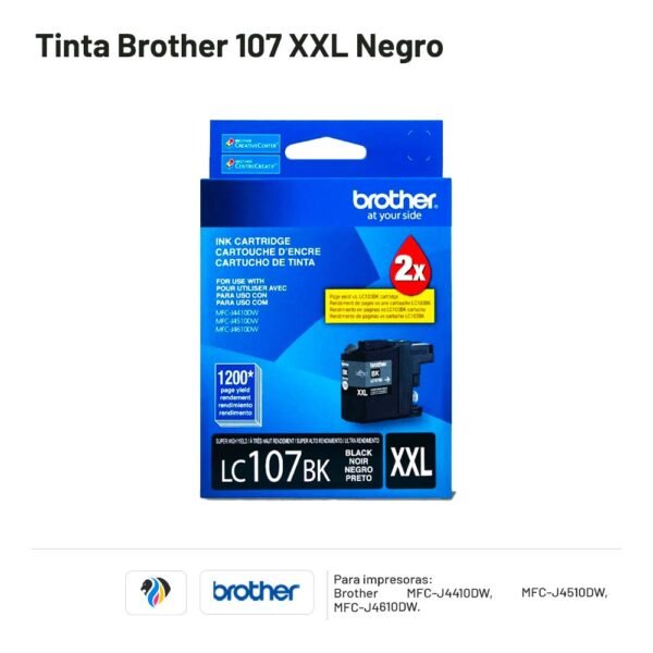 TINTA BROTHER 107 XXL Negro