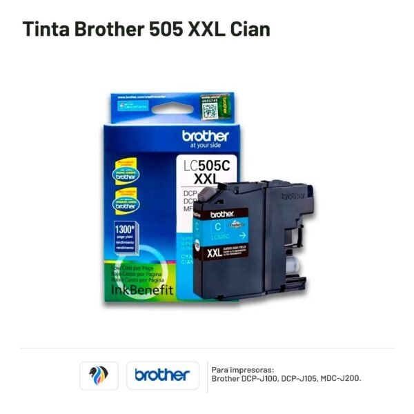 TINTA BROTHER 505 XXL CIAN