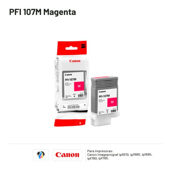 TINTA CANON PFI 107M MAGENTA