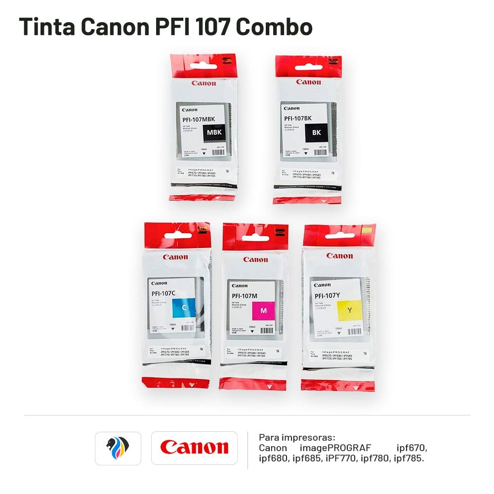 TINTA CANON PFI 107 COMBO
