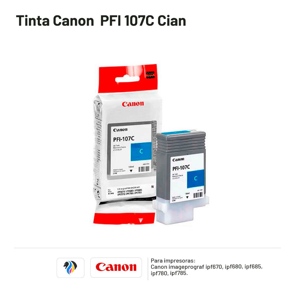 TINTA CANON PFI 107C CIAN