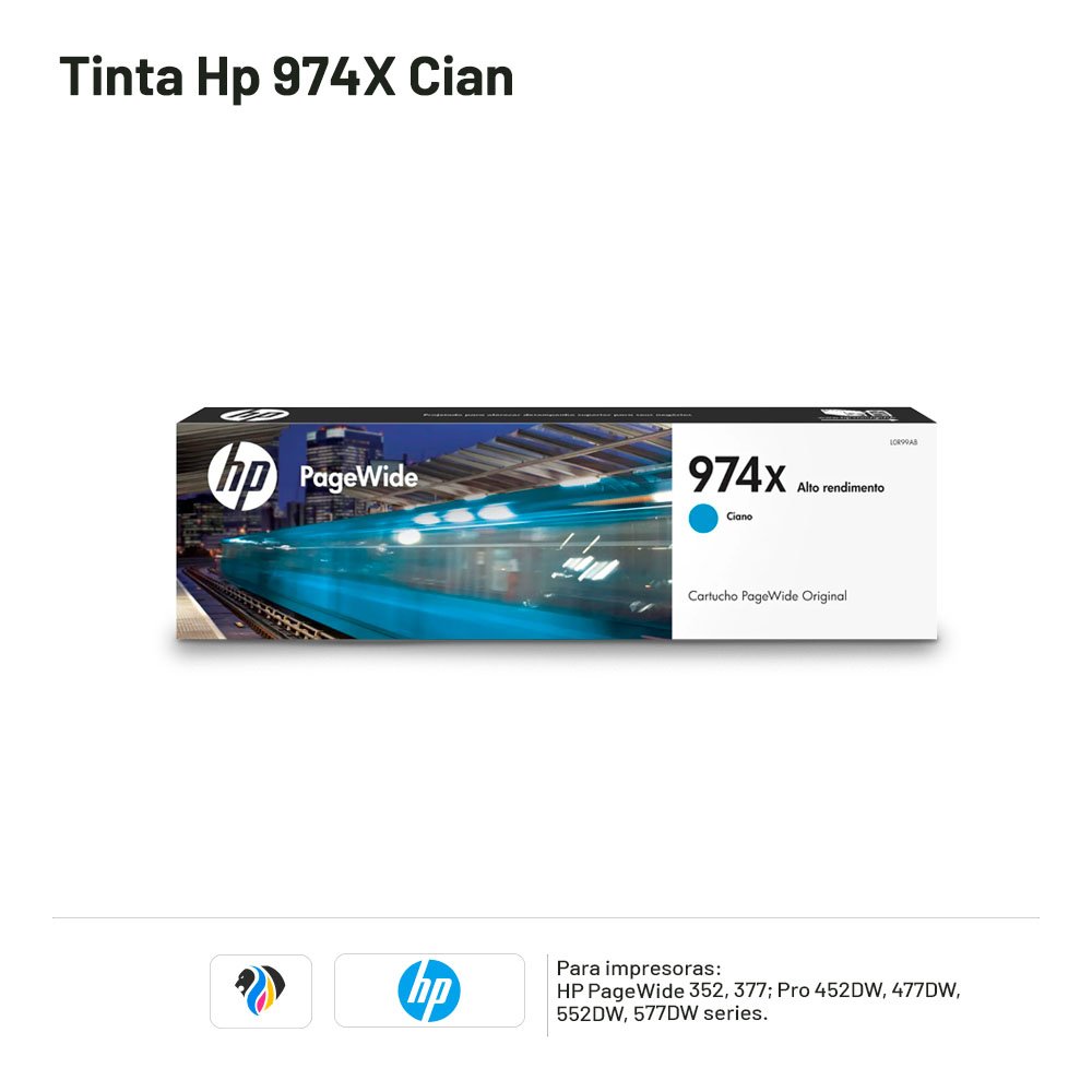 TINTA HP 974X CIAN