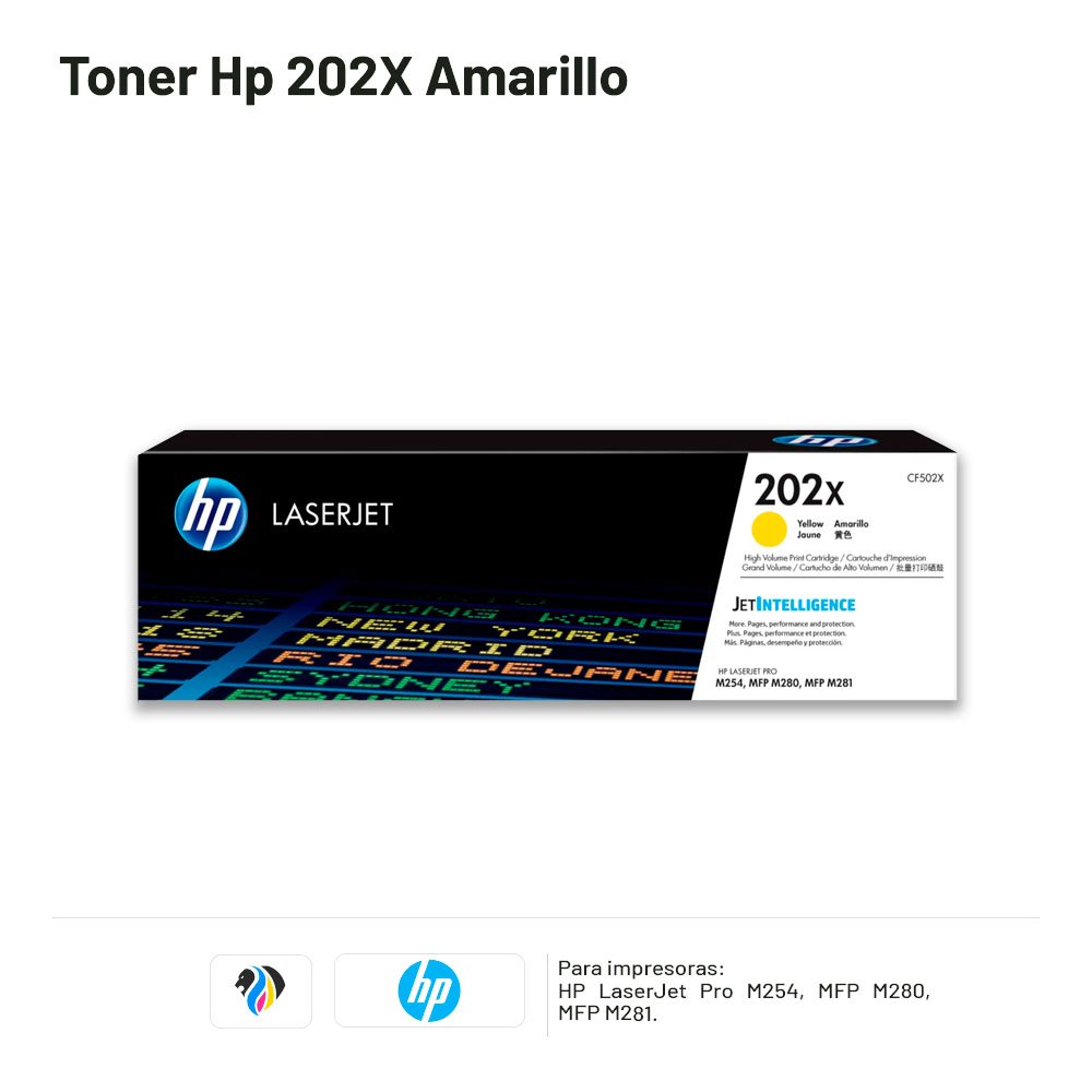 Toner Hp 202X Amarillo