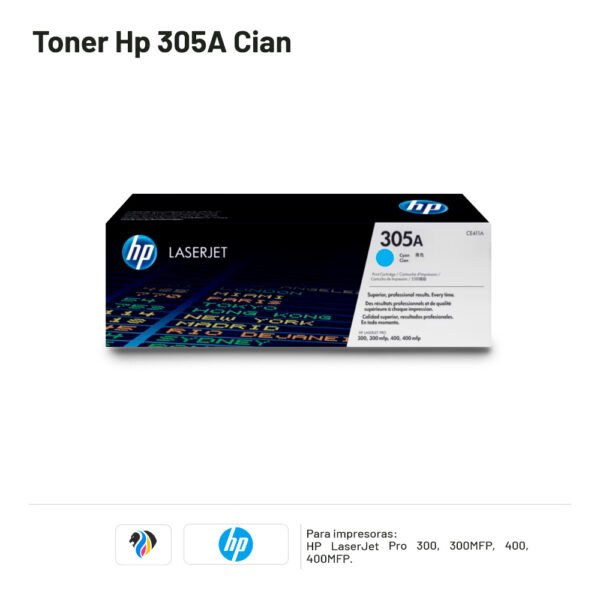 TONER HP 305A CIAN