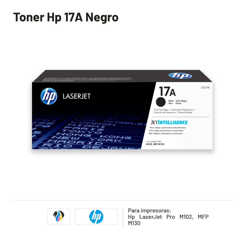 Toner hp 17A negro LaserJet Pro M102 MFP M130