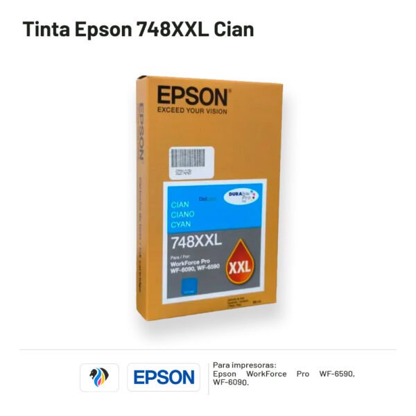 TINTA EPSON 748XXL CIAN