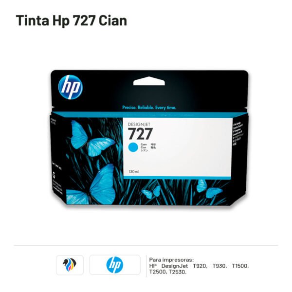 TINTA HP 727 CIAN