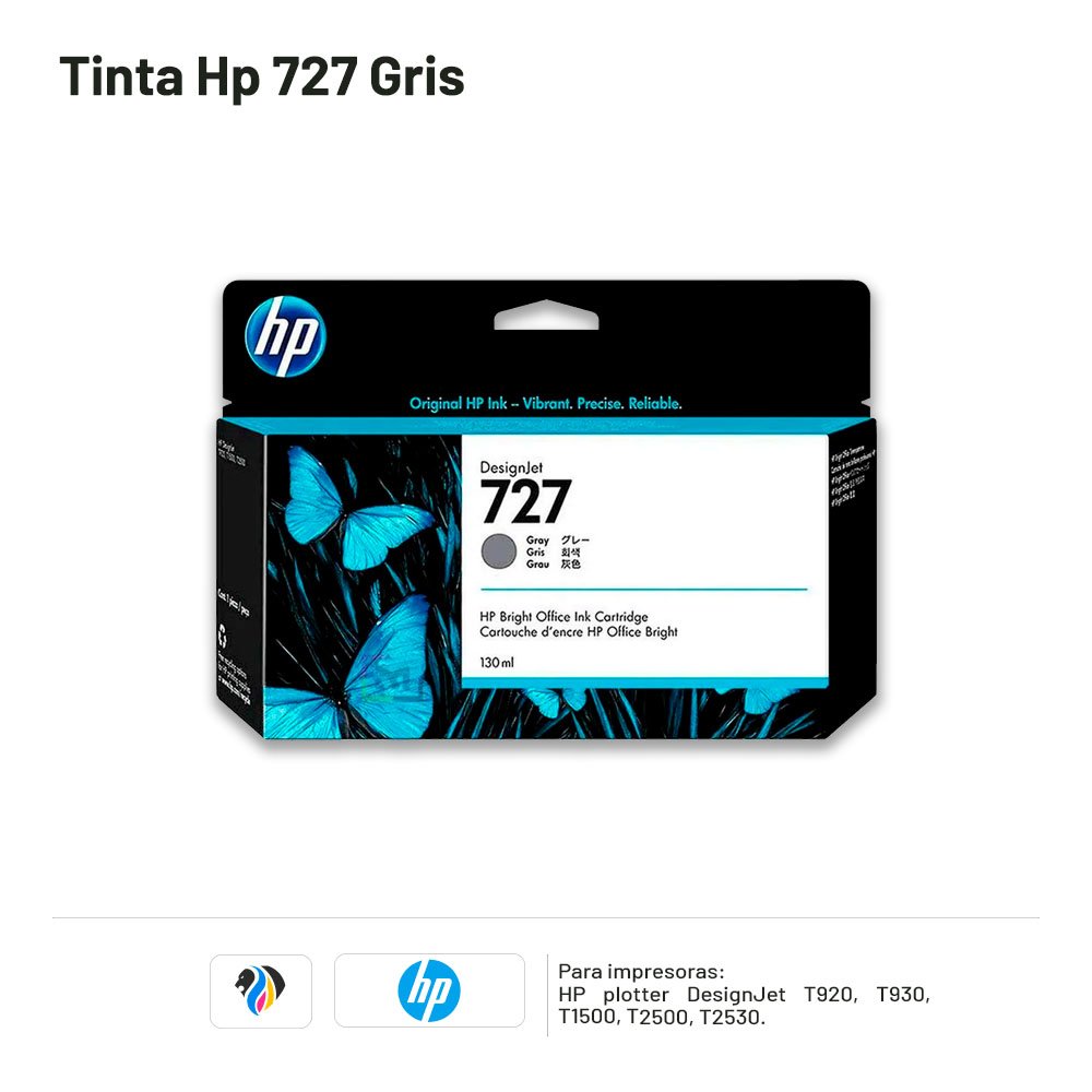 TINTA HP 727 GRIS