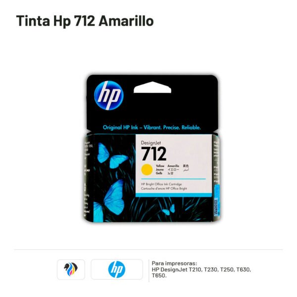 TINTA HP 712 AMARILLO