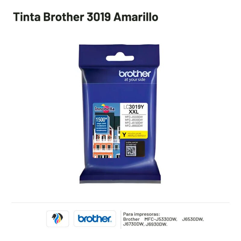 3019 Rafe Tinta Brother 3019 Amarillo para 5330 6530 6730 • Nuevo