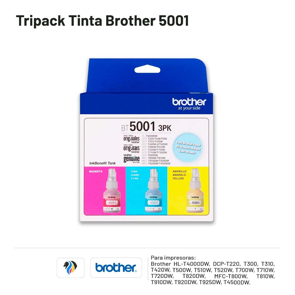 TRIPACK TINTA BROTHER 5001
