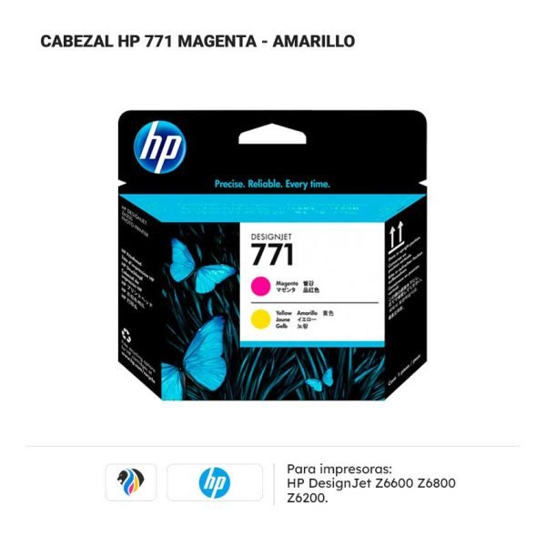 CABEZAL HP 771 MAGENTA AMARILLO PARA HP Z6600