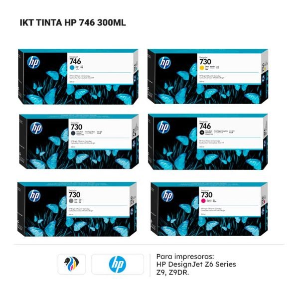 KIT TINTA HP 746 300ML PARA Z9DR