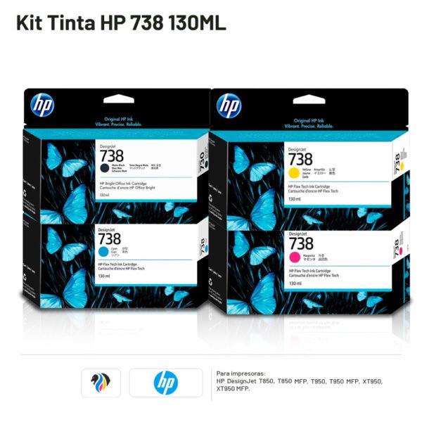KIT TINTA HP 738 130ML