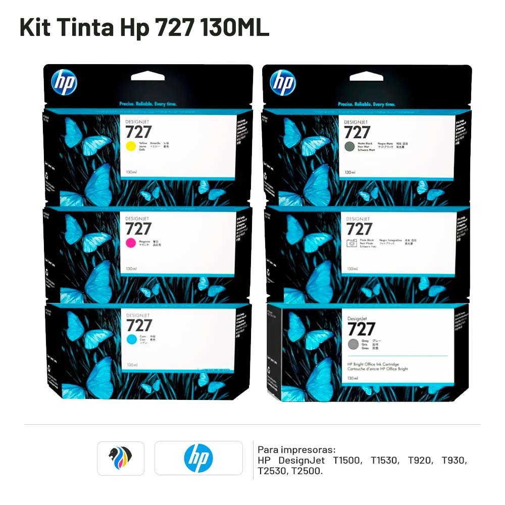 KIT TINTA HP 727 130ML