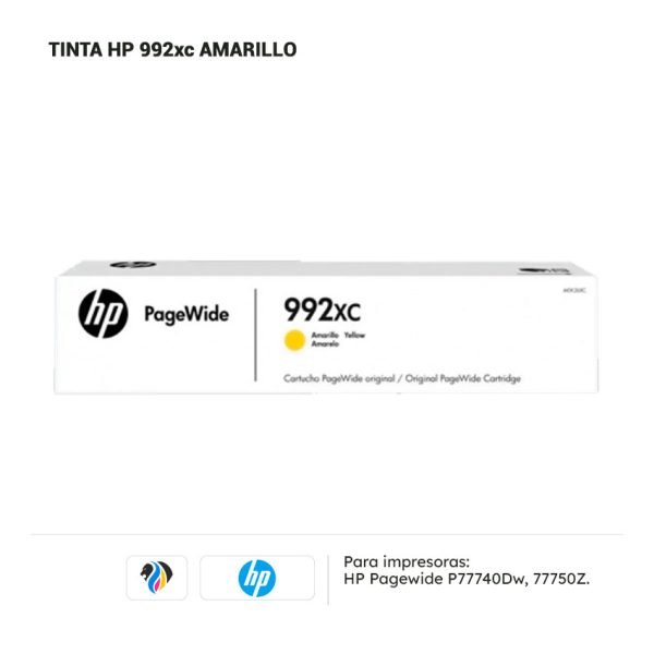 Tinta HP 992xc Amarillo