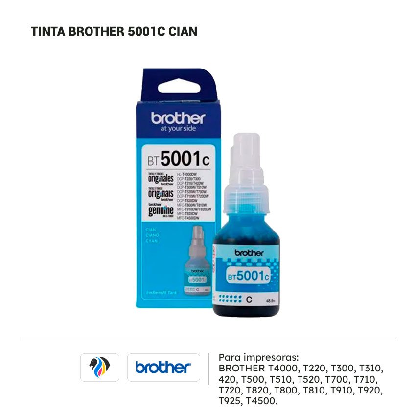 TINTA BROTHER 5001 CIAN PARA 220 310 420