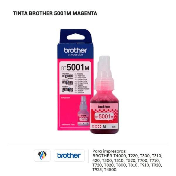 TINTA BROTHER 5001 MAGENTA PARA 220 310 420