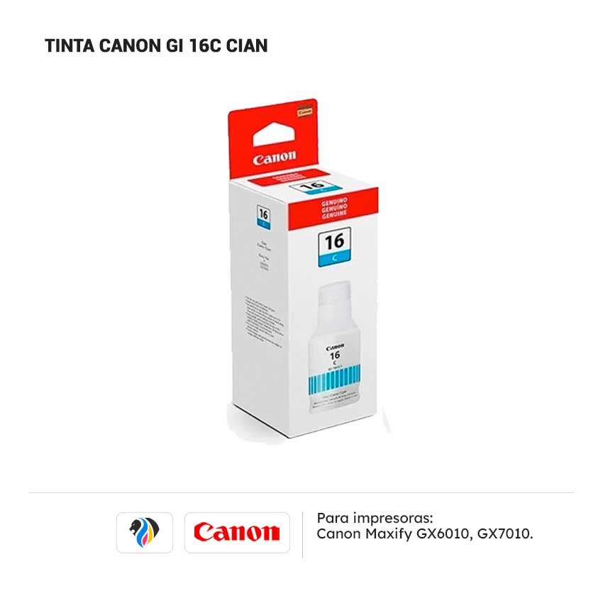 TINTA CANON GI 16C CIAN