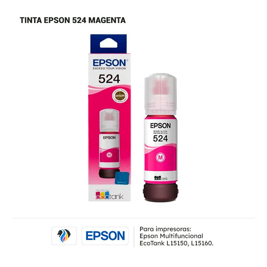 Tinta Epson 524 Magenta para impresora L15150 L15160