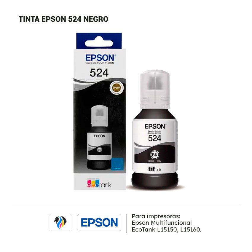 Tinta Epson 524 Negro para impresora Epson L15150 L15160