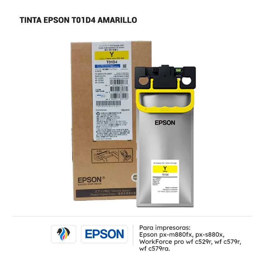 Tinta Epson T01D4 Amarillo para impresoras 880 529 579