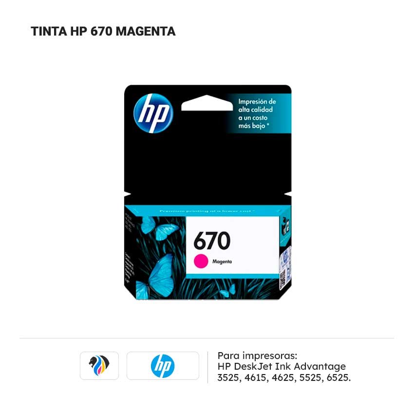 TINTA HP 670 MAGENTA PARA 3525 4615
