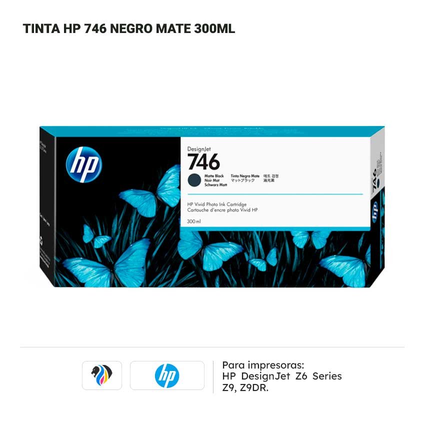 TINTA HP 746 NEGRO MATE 300ML PARA Z9DR