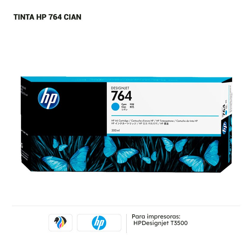 TINTA HP 764 CIAN 300ML T3500