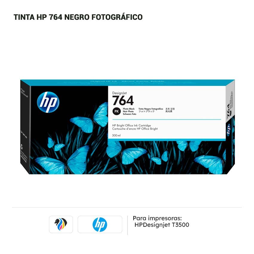 TINTA HP 764 NEGRO FOTO 300ML T3500