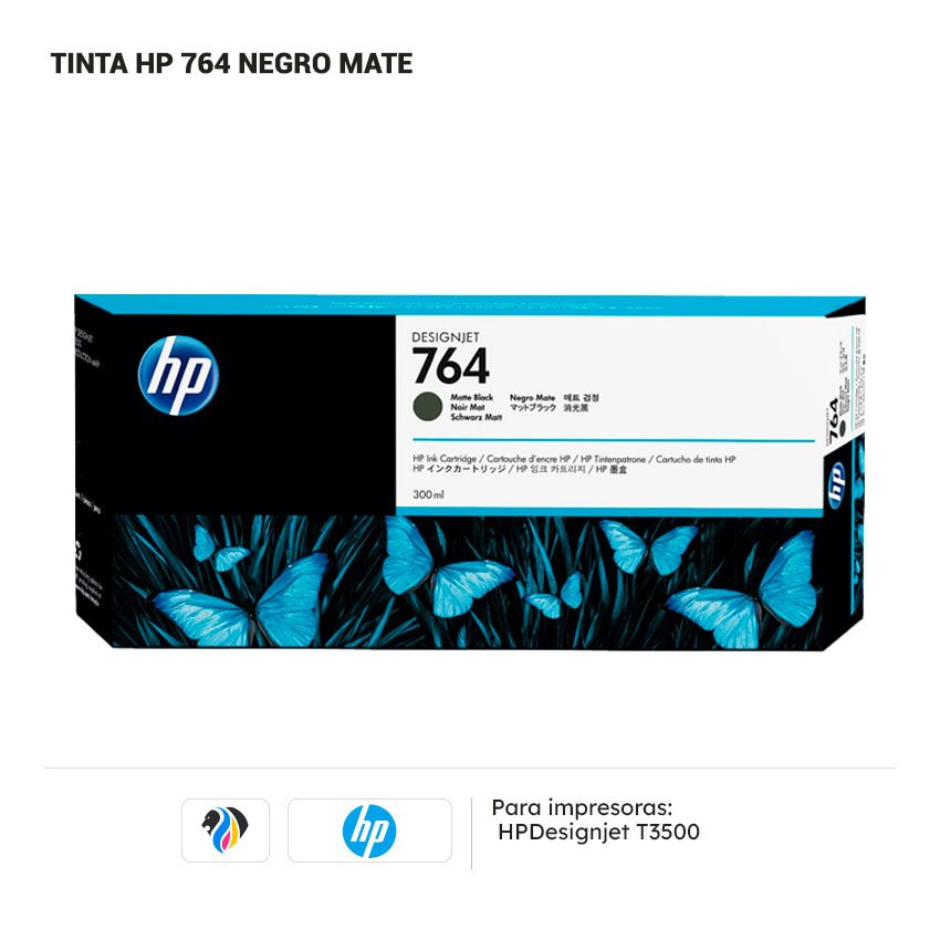 TINTA HP 764 NEGRO MATE 300ML T3500