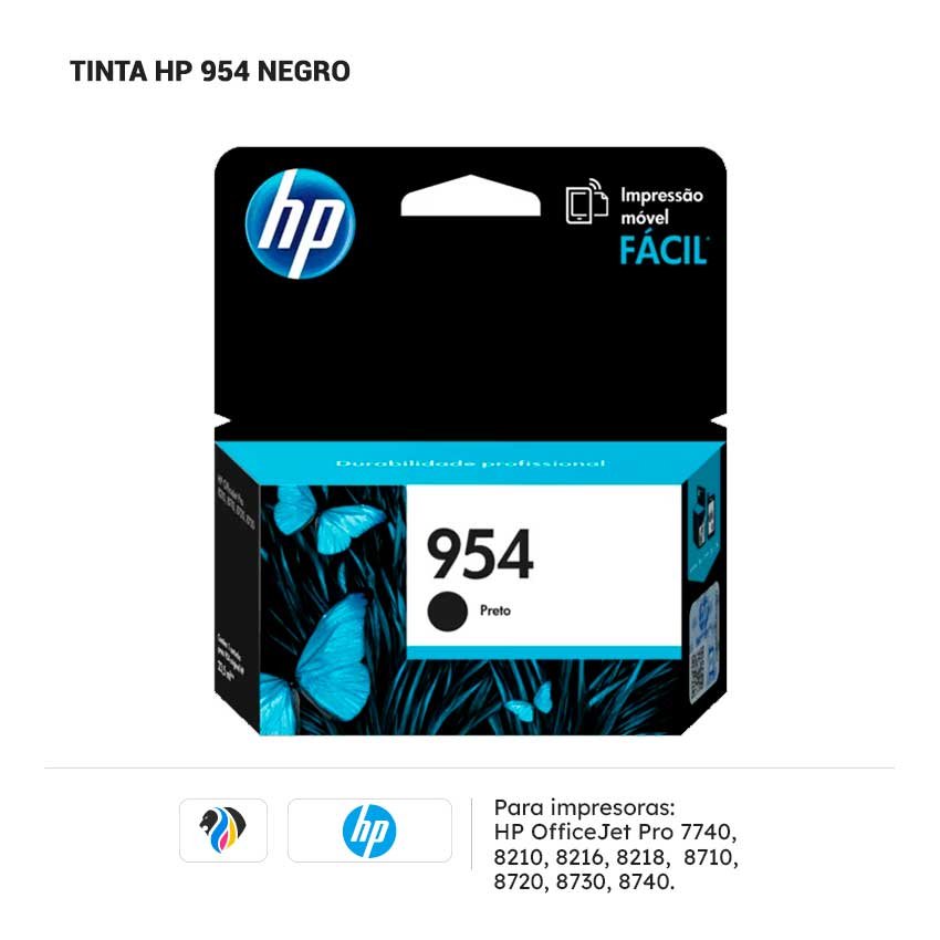 TINTA HP 954 NEGRO PARA 7740 8210 8216 8218