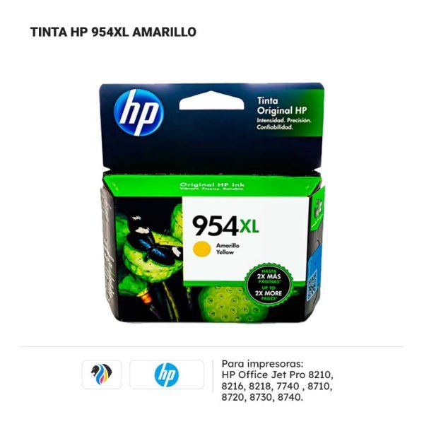TINTA HP 954XL AMARILLO PARA 7720 7740
