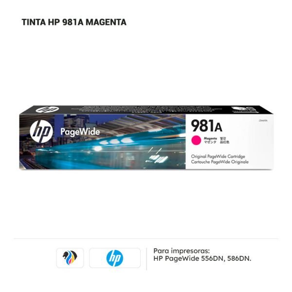 TINTA HP 981A MAGENTA PARA 556DN 586DN