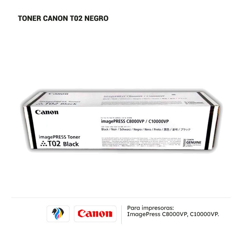 Toner Canon T02 Negro para impresora 8000 10000
