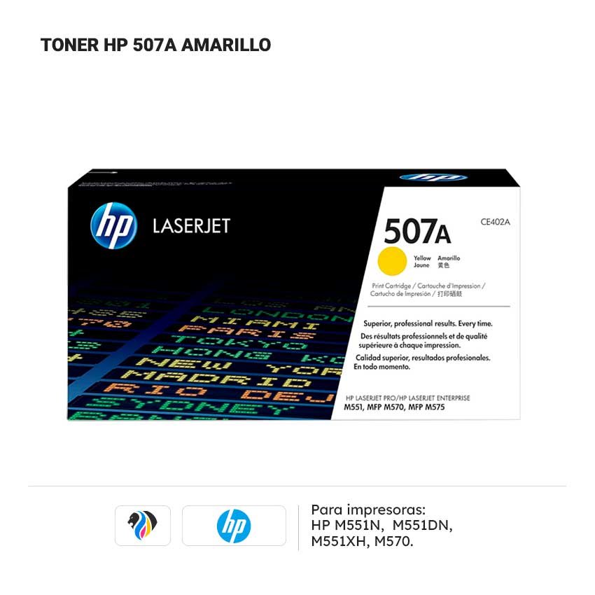 TONER HP 507A AMARILLO PARA M551